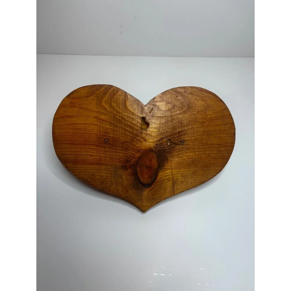 Hanging Wooden Heart Shelf Vintage